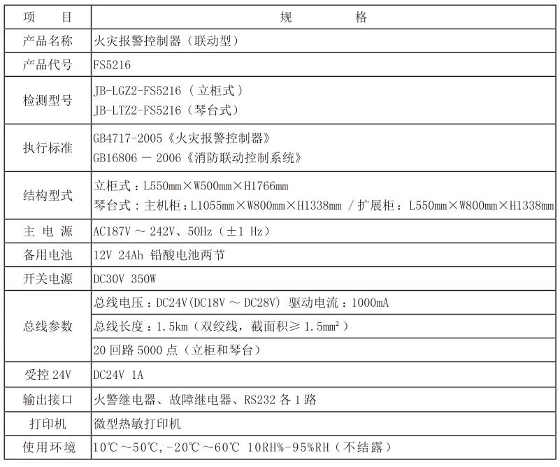 FS5216火灾报警控制器(联动型）