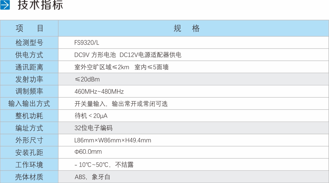 FS9320/L 无线输入/输出接口