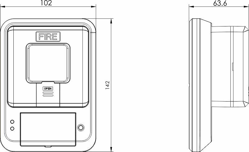 J-SAP-FS1311+FS9311/L 无线手动火灾报警按钮（LoRa）